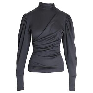 Isabel Marant 100% Wool Black Ruched Top NWT